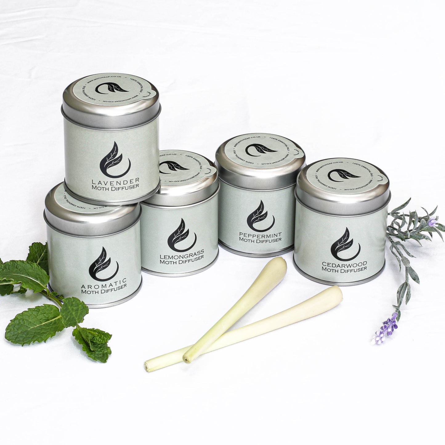 5 essential oil moth repellent diffusers for wardrobes peppermint lemongrass lavender cedarwood with lavender mint and lemongrass plants