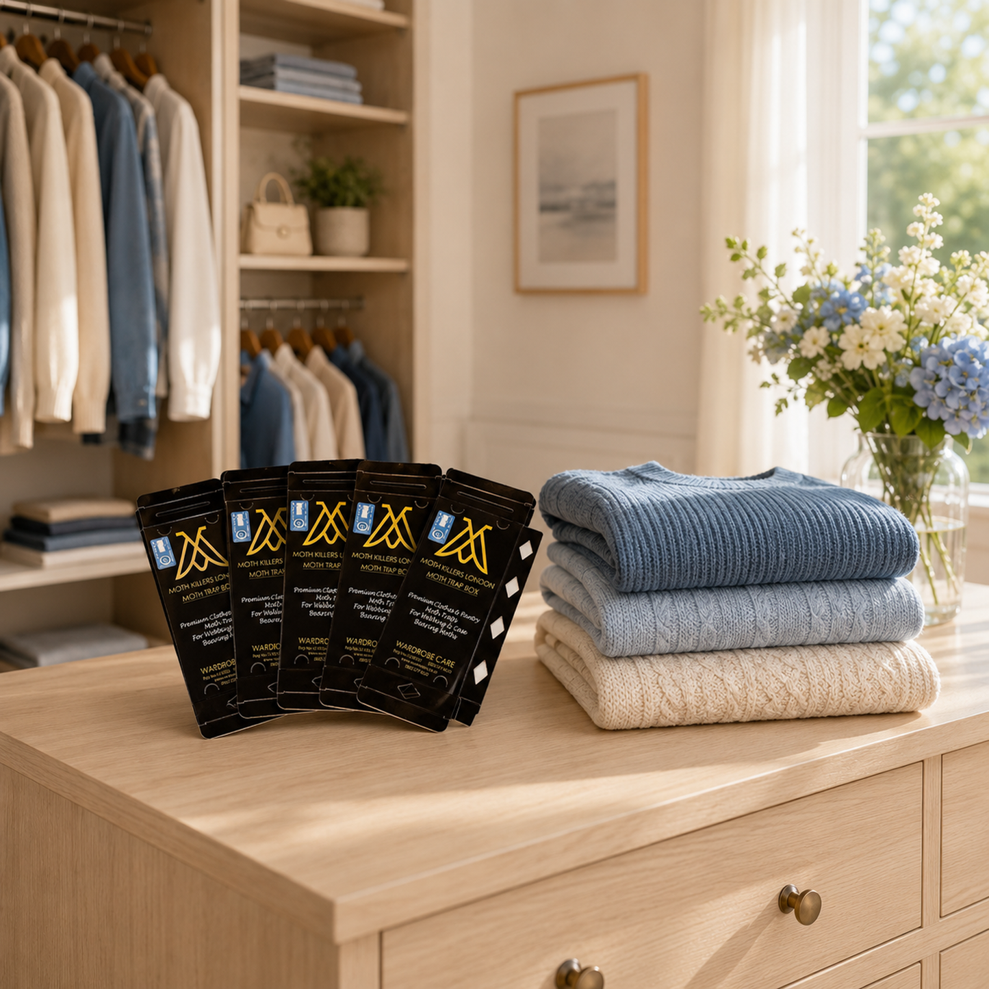 Clothes & Pantry Moth Pheromone Boxes with Time Indicators