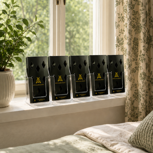 5 Clothes Moth Pheromone Boxes & 5 Table Top Holders Kit