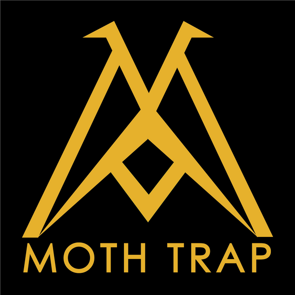 yellow moth trap ltd logo with a black background